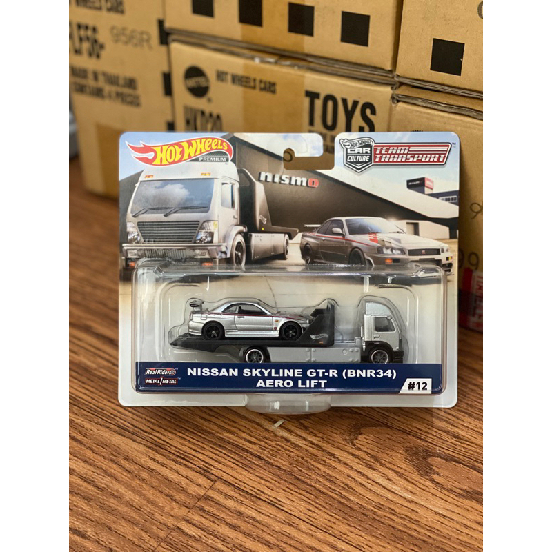 hotwheels skyline r34 nismo team transport