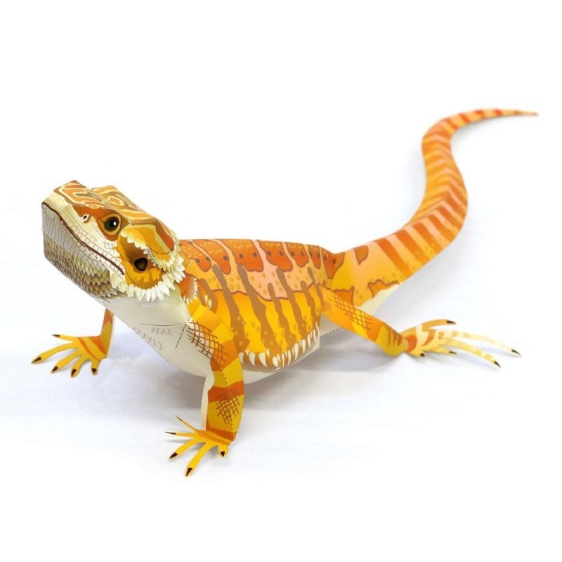 CENTRAL BREADED DRAGON PAPER CRAFT DIY KERAJINAN