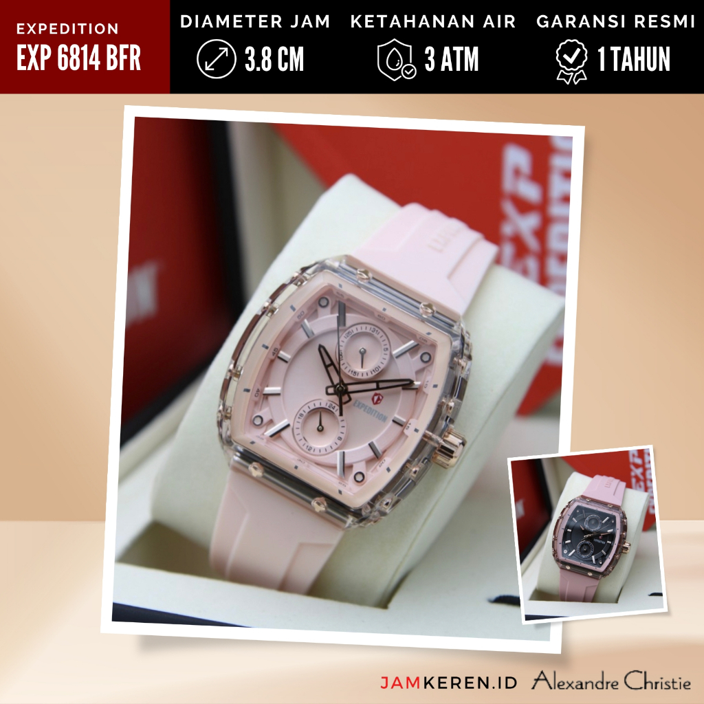 Expedition 6814 Jam Tangan Wanita Original EXP 6814 E 6814 E6814 MF