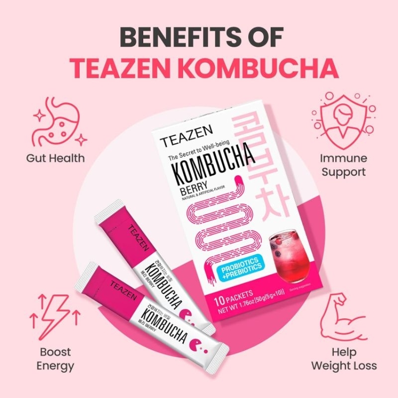 Teazen Kombucha (Grapefruit, Citron, Lemon, Peach)