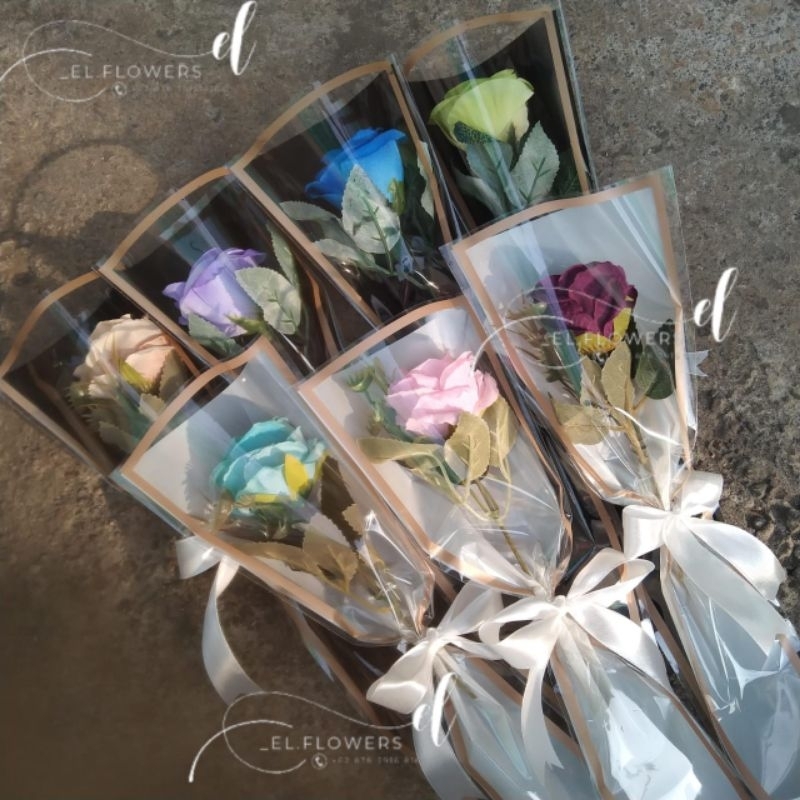 single rose | buket 1 tangkai bunga mawar cocok untuk hadiah valentine , hari guru , hari ibu , ulan
