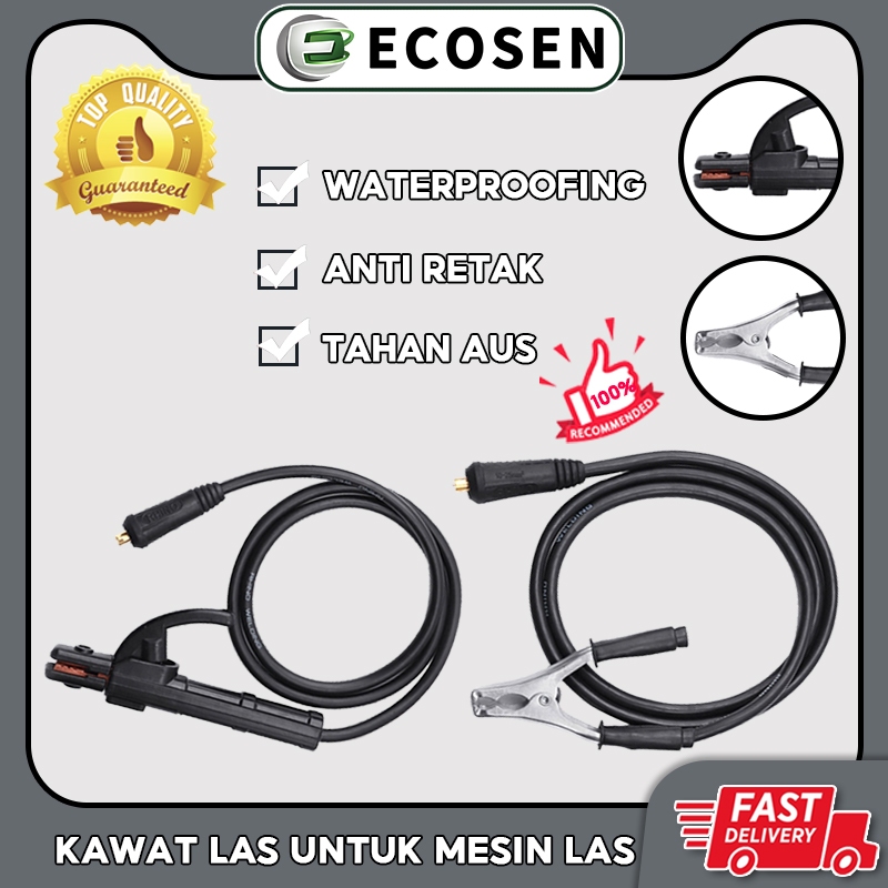 ECOSEN Kabel Las Set 10 Meter Plus stang Las Kabel Mesin Las Listrik