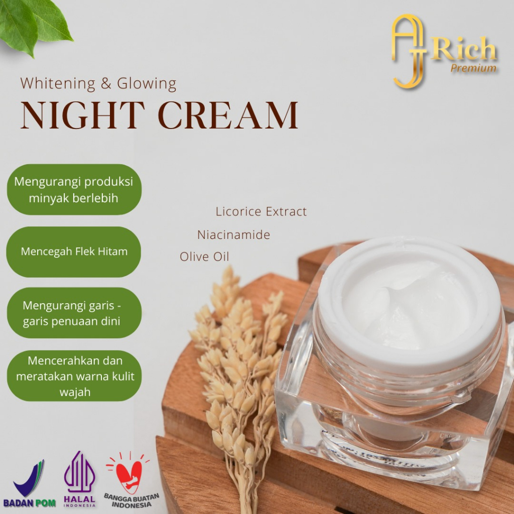 Whitening & Glowing Night Cream/CREAM MALAM GLOWING/NIGHT CREAM
