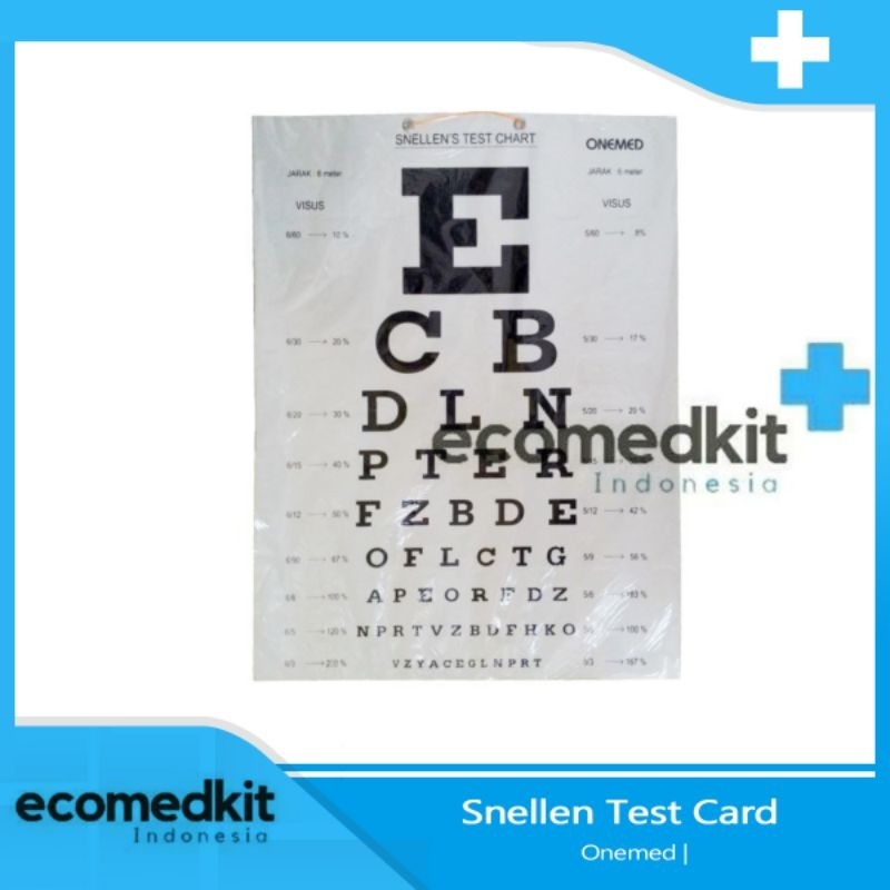 Snellen Test Chart | Papan Huruf Untuk Tes Mata OneMed