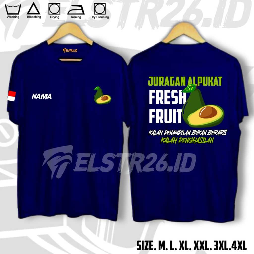 ELSTORE26. ID Kaos Distro JURAGAN ALPUKAT | Free Tambah Nama Sendiri | Baju Pria - Wanita Keren | Pa