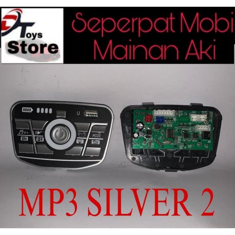 MP3 SILVER 02 Mp3 Sparepart Mobil Mainan Aki Mp3 + On Off mobil mainan