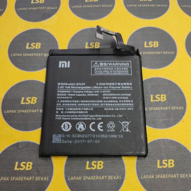 baterai batre xiaomi mi 5c bn20 original bekas
