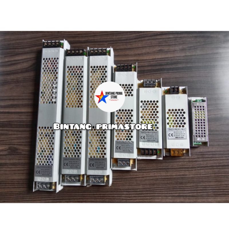 Trafo Slim Adaptor Power Supply Slim Model S-60-12 12V 5A Oska
