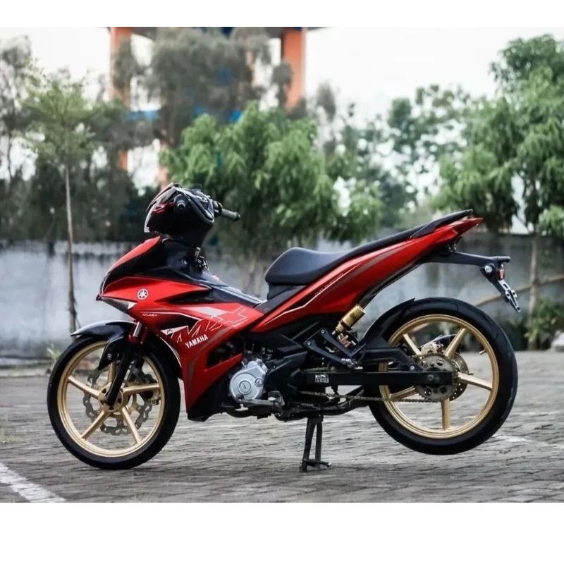 stripping lis sticker variasi Yamaha jupiter mx king new merah