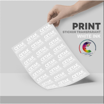 

Cetak Sticker Transparant A3+ White Ink / Print Stiker Tinta Putih