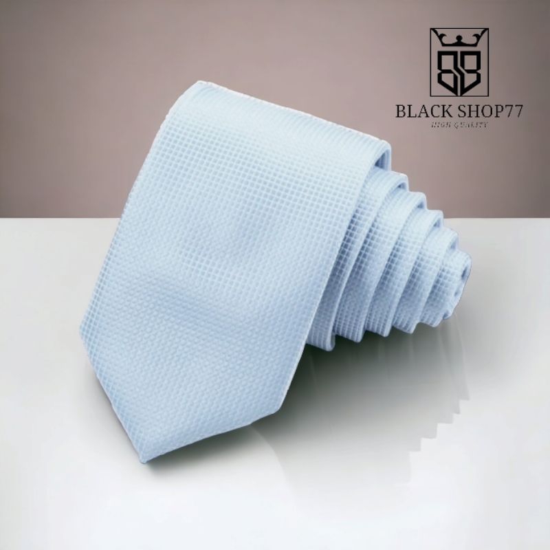 Dasi Pria Dasi Panjang Motif Bintik Dusty Blue 3 Inchi 8 Cm