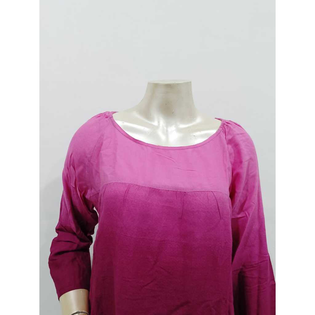 Mobile Power Ladies Long Sleeve Blouse - Pink Fuschia F8358