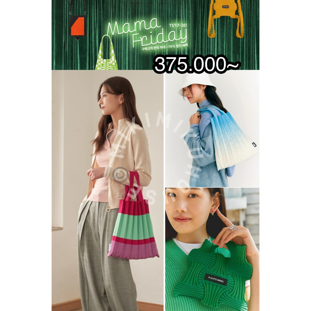 BLACK FRIDAY PLEATSMAMA TAS KOREA BRAND OFFICIAL PLEATS MAMA TOTE ECO BAG SELEMPANG SLING SLINGBAG S