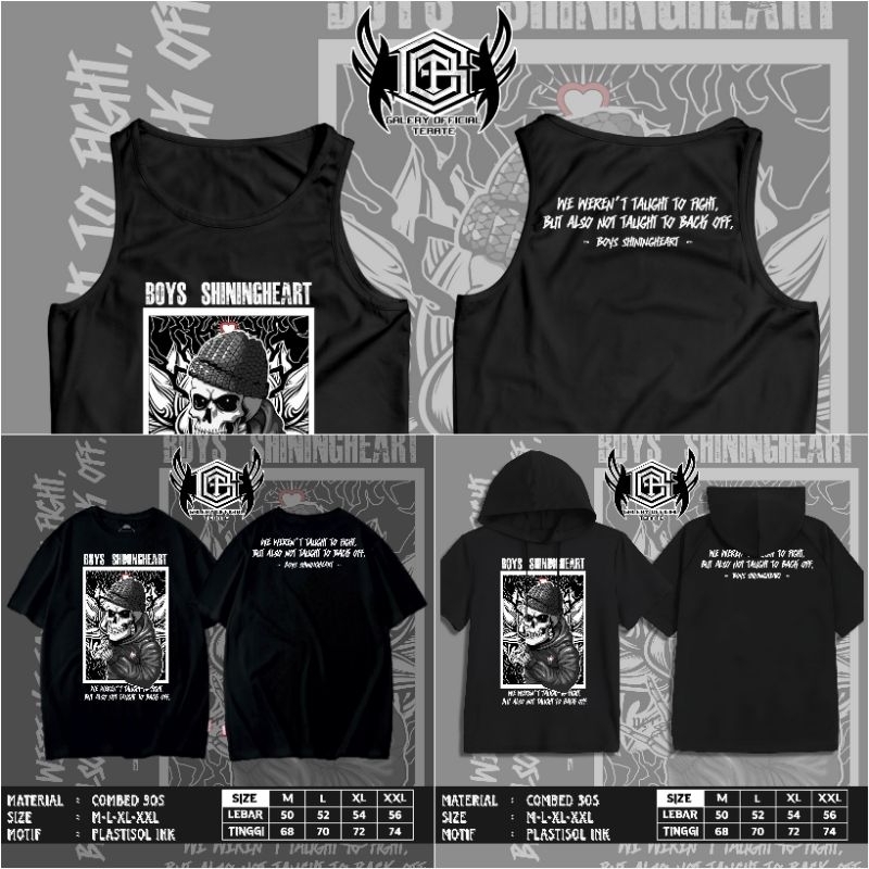 Kaos Singlet TS Hoodie Sablon Motif Boys Shining Heart