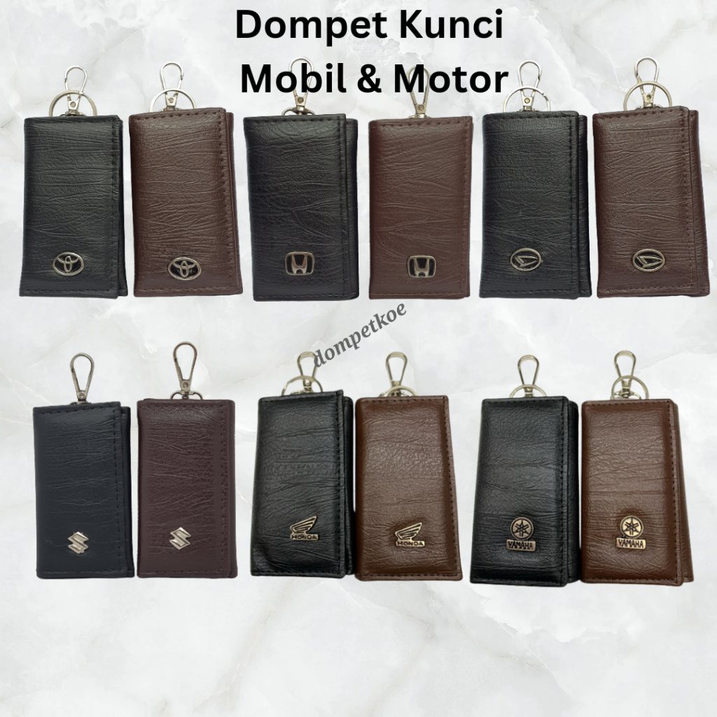 Dompet Gantungan Kunci STNK Mobil dan Motor Berbagai Logo Model 3 Lipat Terbaru Unik Lucu Bahan PU S