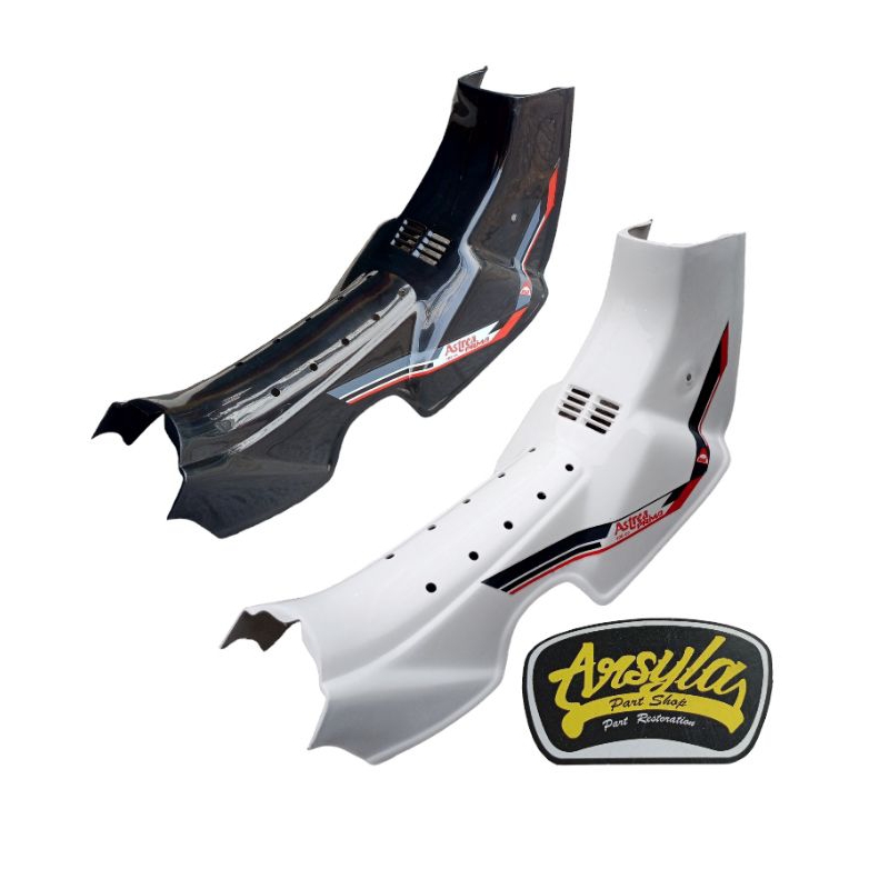 Legshield sayap tebeng tengah honda astrea prima hitam dan putih