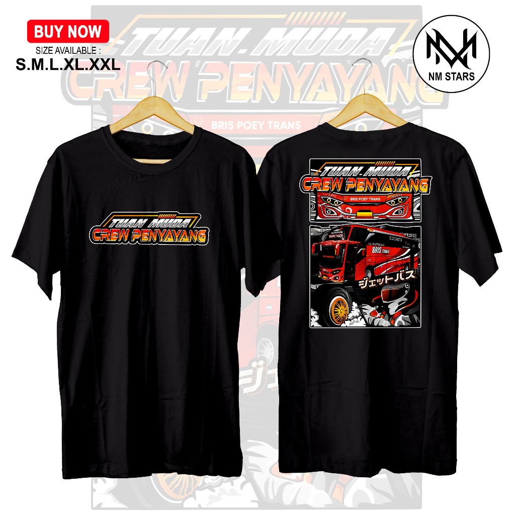 Kaos Bus Tuan Muda Crew Penyayang JetBus3 - Kaos Bismania - Kaos Bus Spesial Edition - Kaos Busmania