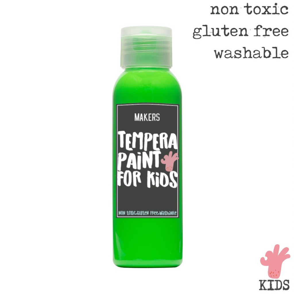 

Neon Green Tempera Washable Paint for Kids by MAKERS 100ml