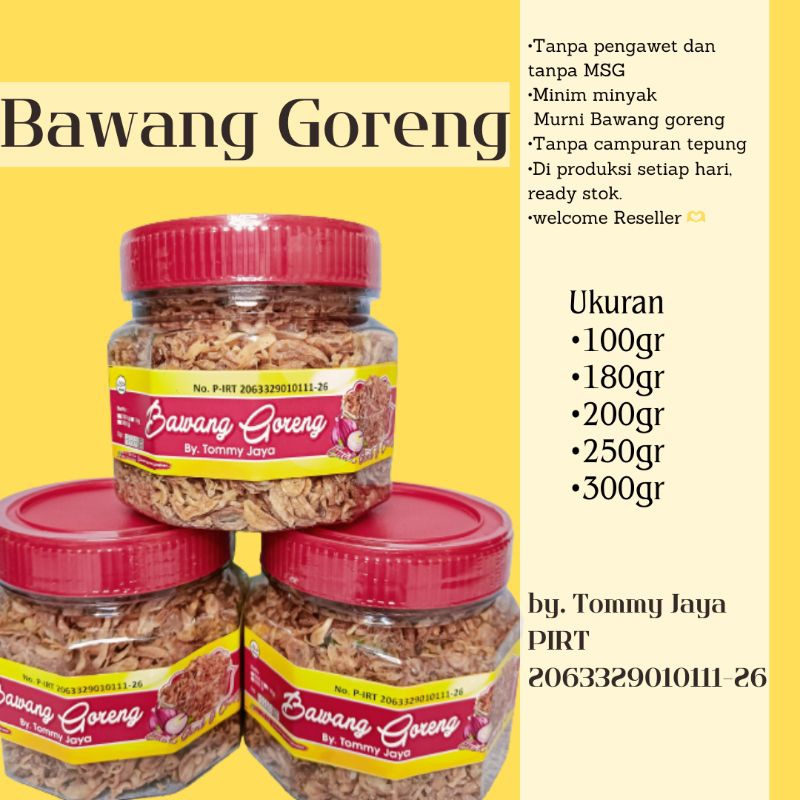 

BAWANG GORENG KRIUK Premium 170gr Asli Brebes| Bytommyjay