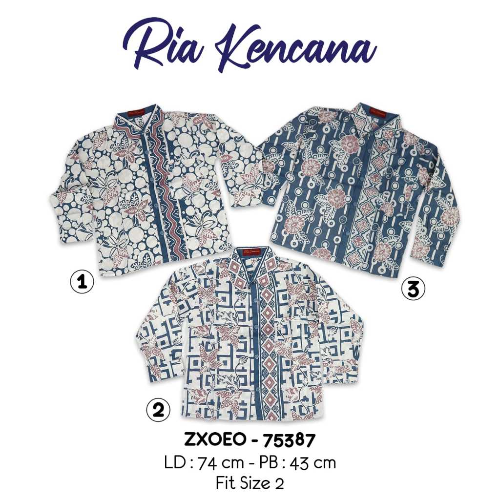 KEMEJA BATIK ANAK COWOK//BAJU BATIK ANAK COWOK//BATIK ANAK LAKI LAKI Ria Kencana