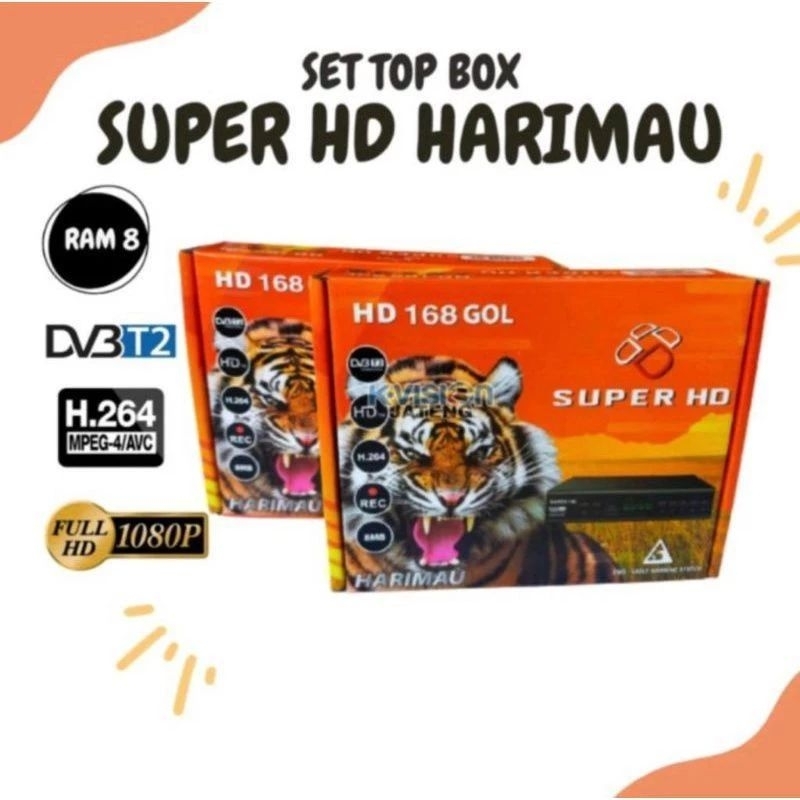 SET TOP BOX (STB) SUPER HD 168 GOL-harimau