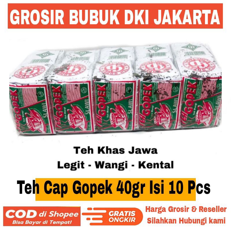 

Teh Cap Gopek 1 Slop 40gr isi 10 pcs