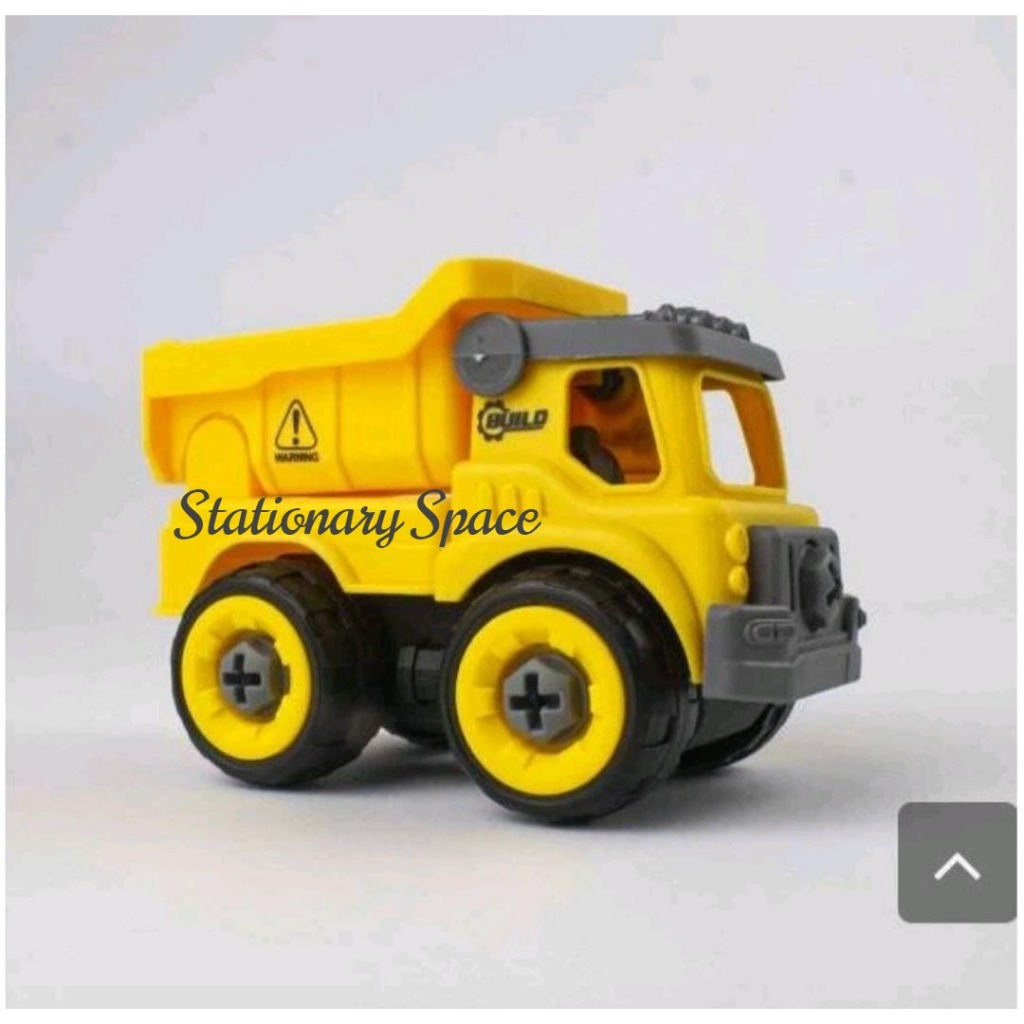 Mainan DIY Truck Construction Car Mobil Truk Assemble Rakit Bongkar Box