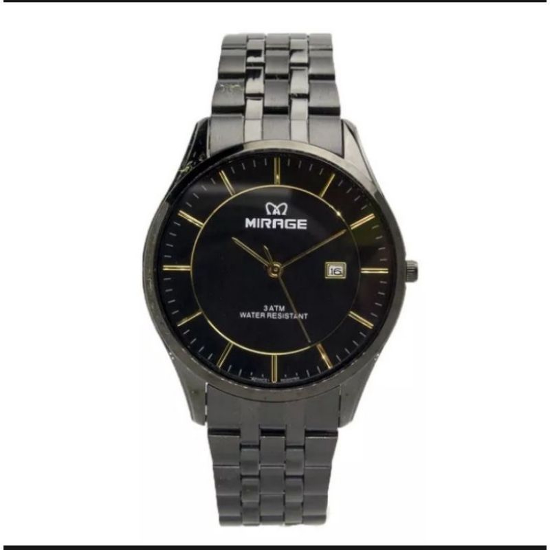 jam tangan mirage rante 8544 pria original tahan air jam tangan murah