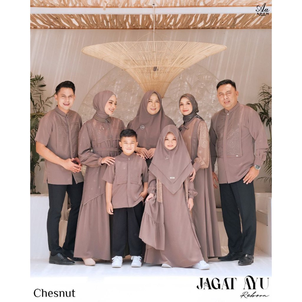 jagat ayu family set by Aden gamis lebaran 2024 couple muslim gamis koko anak dewasa (pre order)