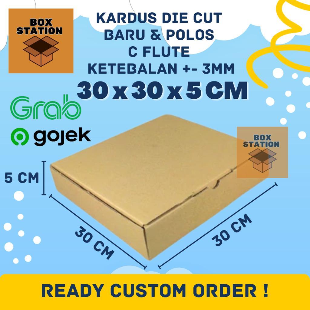 

Kardus Die Cut uk 30 x 30 x5 cm C/f Baru - Box Pizza Jam Custom Kotak Packing