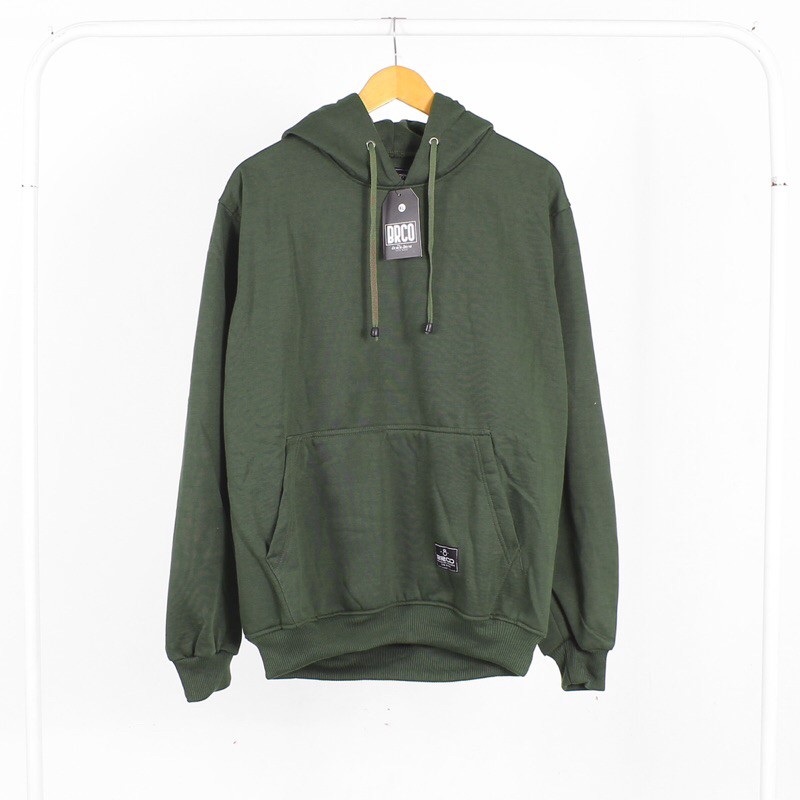BRCO Hoodie Polos Unisex Pria Wanita Hijau Army Qualty Distro