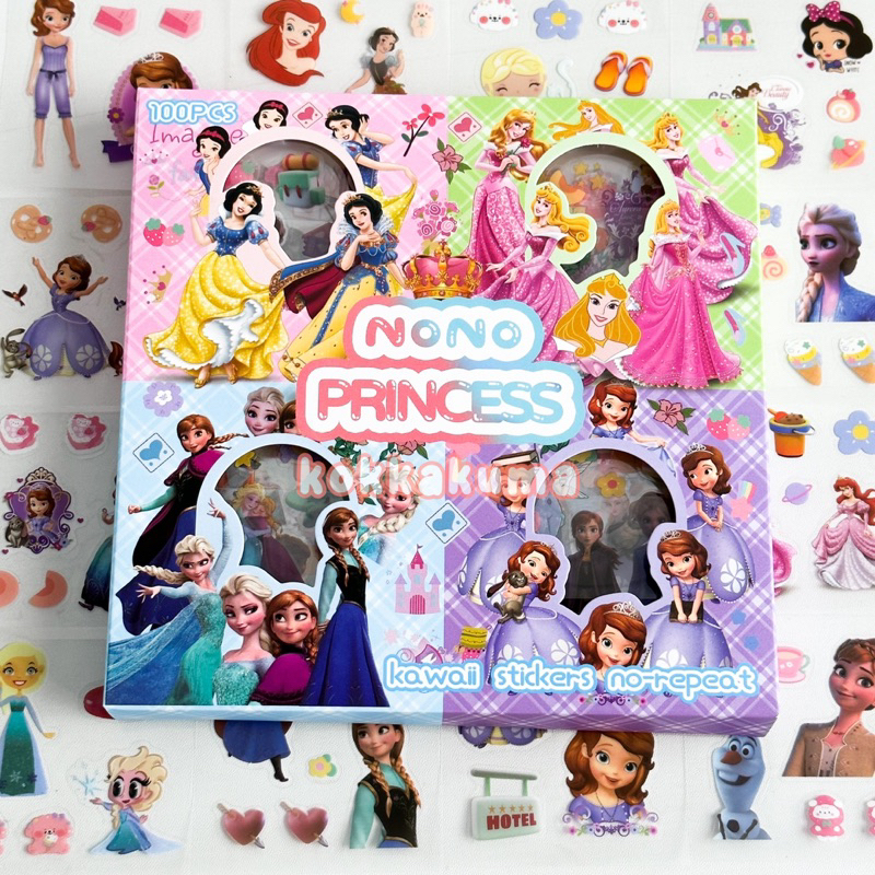 ( KKM ) NONO PRINCESS Sticker Box 2D Dekorasi Anak Cewek Perempuan Journal Aesthetic / Jurnal Binder
