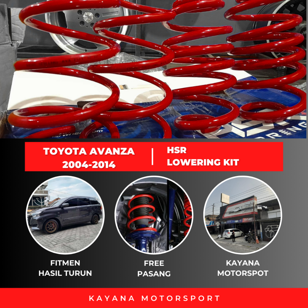 Per Ceper Buat Mobil Avanza/Lowering Kit Avanza Hsr Wheel Red -Free Pasang