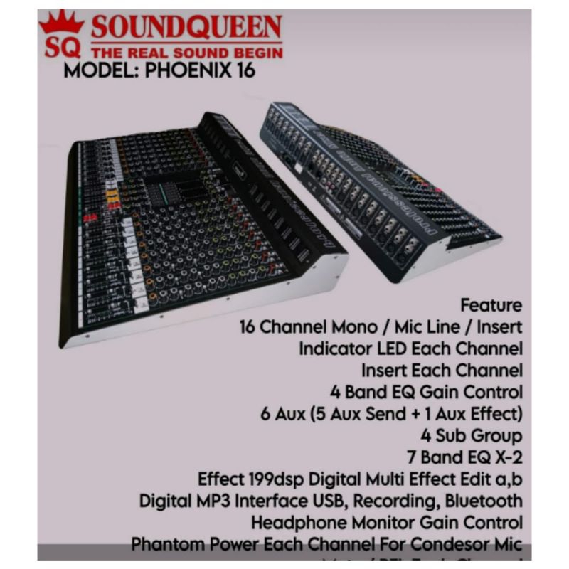 Mixer Soundqueen PHOENIX 16 Channel ORIGINAL