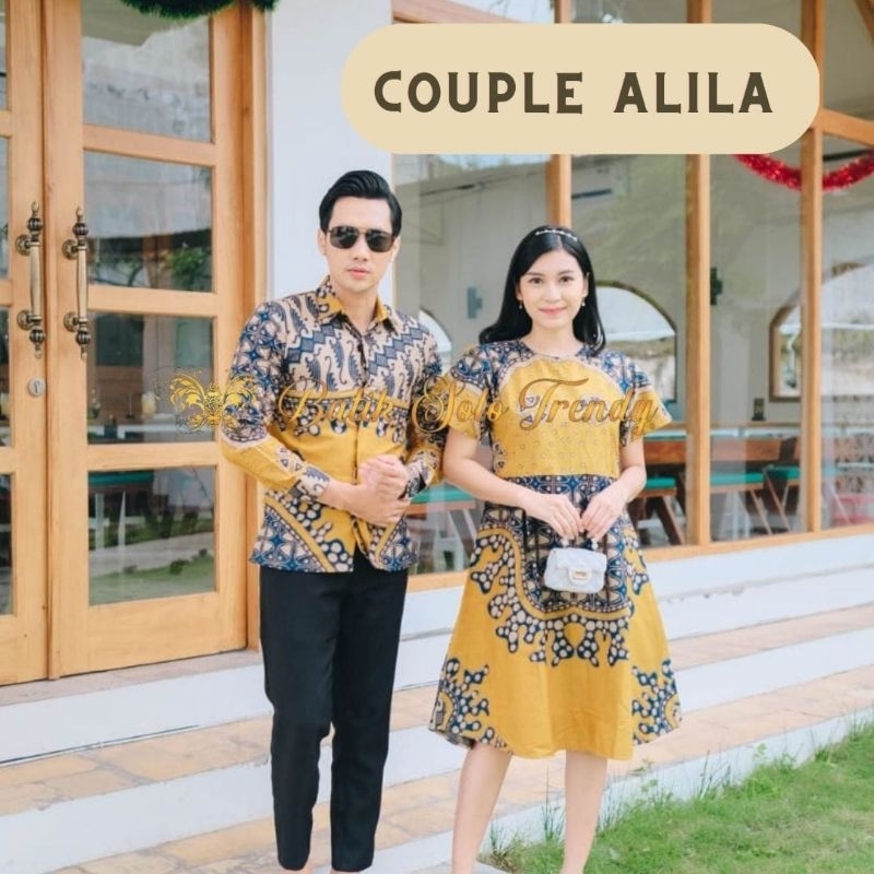 Batik Solo Trendy  - Batik Couple Sarimbit Alila Tampil Mewah Elegant / Tunik Batik Lapis furing kai