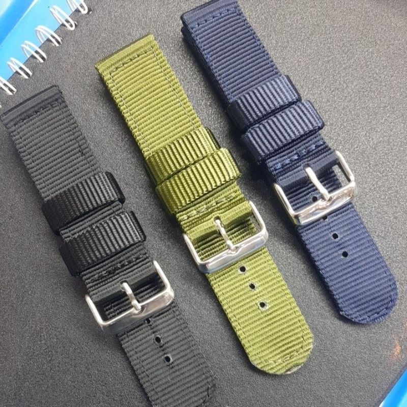 Strap Tali Jam tangan Kanvas Nilon 18mn-24mm