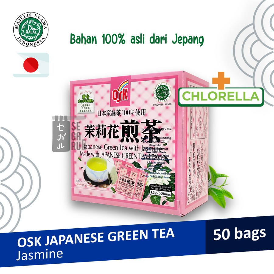 

Japanese Green Tea 50 sachets OSK - Teh Hijau Sachet - Halal MUI