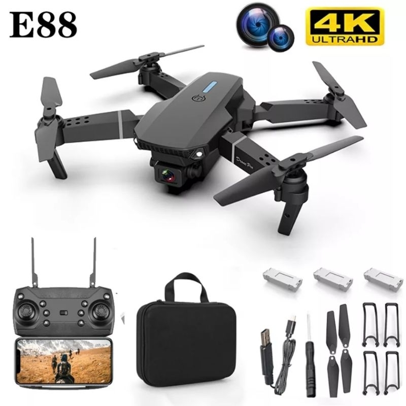 RC Drone E88 Pro Dual Kamera Optical Flow
