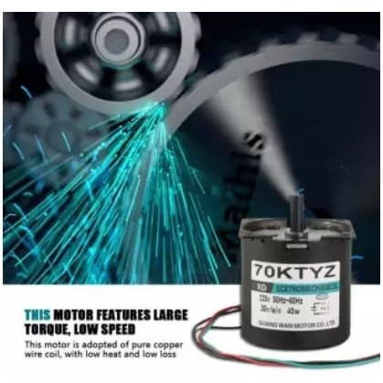 70KTYZ HIGH POWER MOTOR 220V 2.5 RPM 40 W High Torque