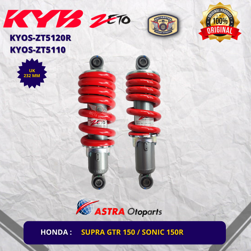 SHOCKBREAKER MONOSHOCK KAYABA KYB ZETO UK 232MM HONDA SONIC 150 SUPRA GTR 150 ORIGINAL