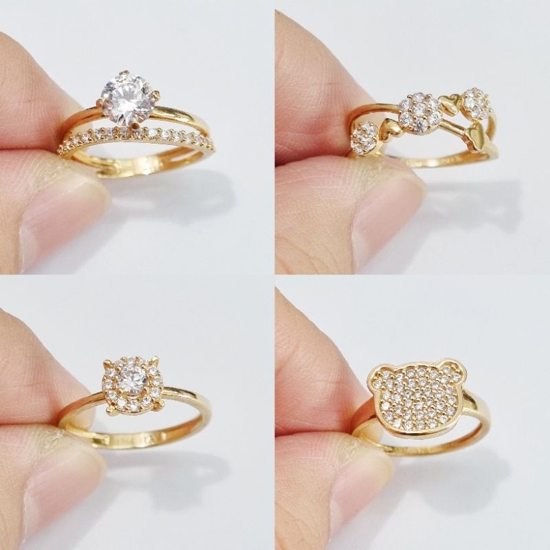 Cincin Emas Ukuran Ring Size 10 & 11 Kadar 375 / 8K - L16