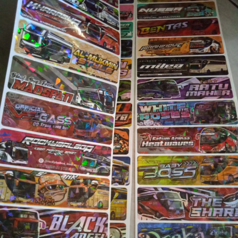 

STICKER HOLOGRAM BUSMANIA 45GAMBAR