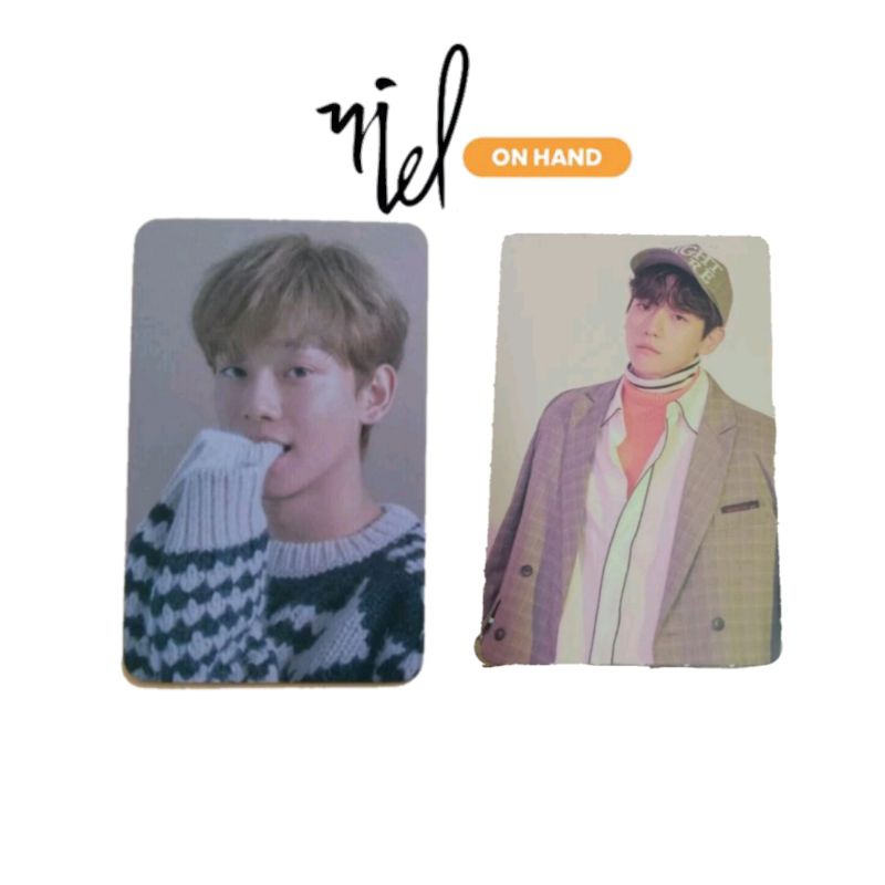 PC / Photocard Chen EXO FLO 2 & Photocard Baekhyun EXO SG SEASON GREETING 2018 Official