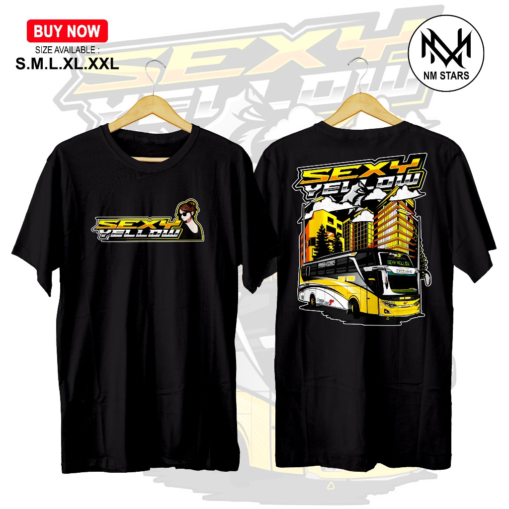 Kaos Bus Sexy Yellow JetBus3 - Kaos Bismania - Kaos Bus Spesial Edition - Kaos Busmania - Kaos Distr