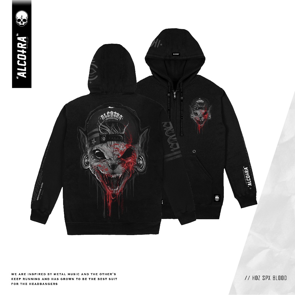 HDZ SPX BLOOD // HOODIE ZIPPER SPIXCATION BLOOD ALCOTRA