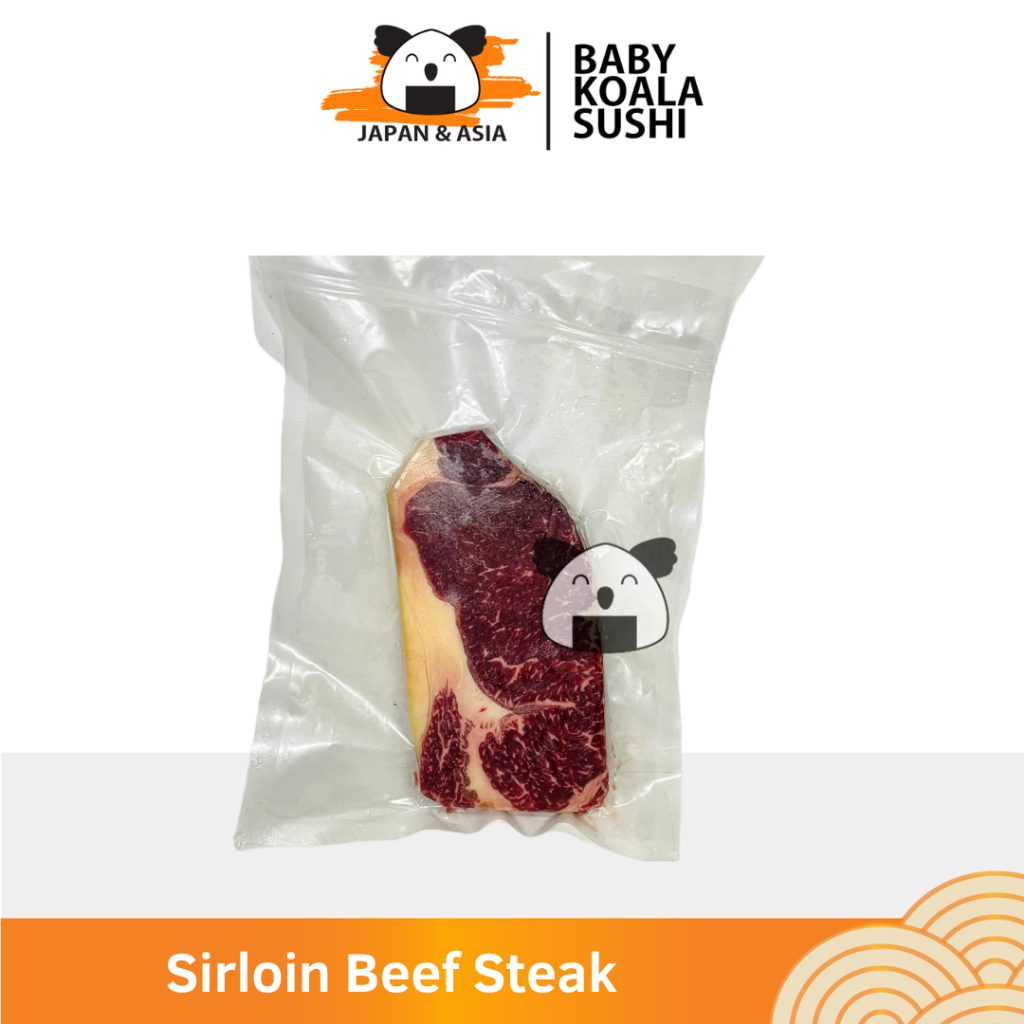

AUS BEEF Striploin Black Angus Sirloin Steak Cut 200 g Halal | Hormone Free Grass Feed