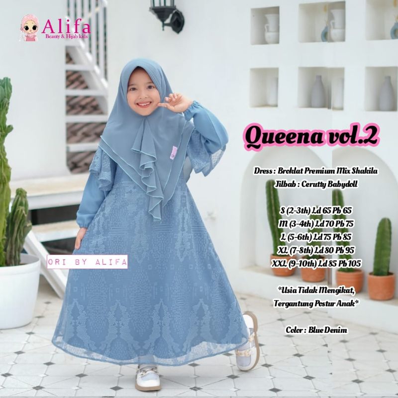 GAMIS BRUKLAT ANAK SET JILBAB GAMIS BRUKLAT KIDS GAMIS BRUKLAT SET JILBAB GAMIS BRUKLAT ANAK PUTIH  