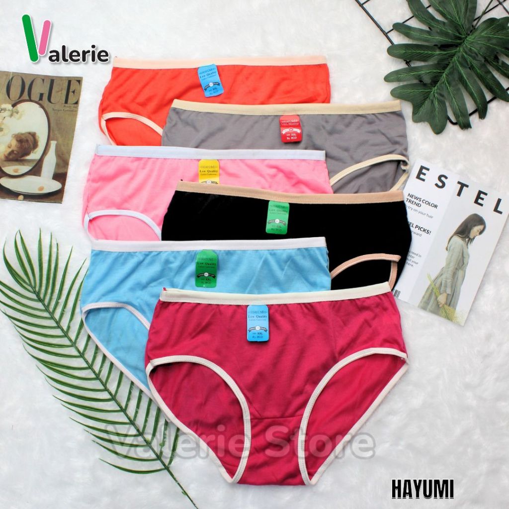 (12 Pcs) CELANA DALAM WANITA HAYUMI CD PEREMPUAN DEWASA LUCU MURAH