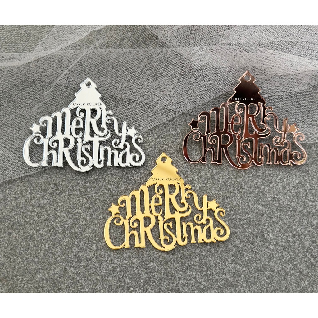 READY - Gantungan AKRILIK Natal | HangTag Christmas | Tag Hampers Acrylic | Aksesoris Dekorasi Natal