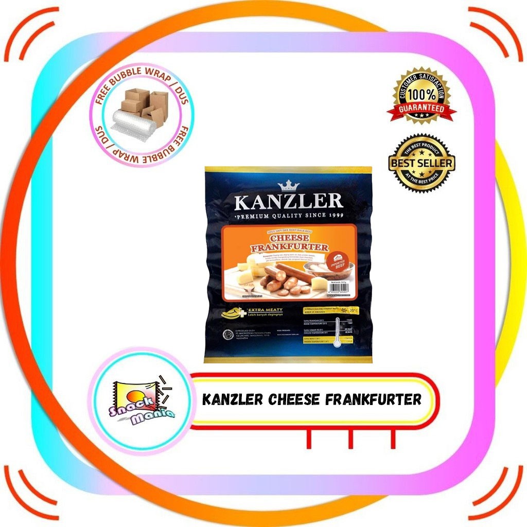 

Kanzler Cheese Frankfurter Sausages 360 gr Sosis Ayam Sapi Keju